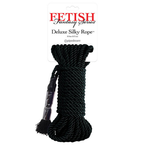 Fetish Fantasy Series Deluxe Silky Rope 9.75 m Bondage Rope Black Rope