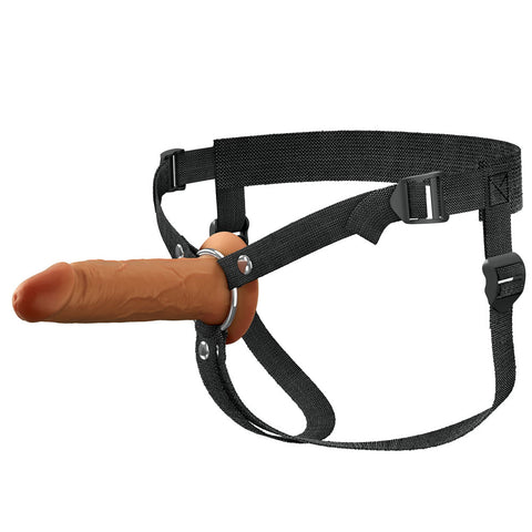 Fx Elite 6 Inch Silicone Hollow Strap On Tan Dildos & Dongs