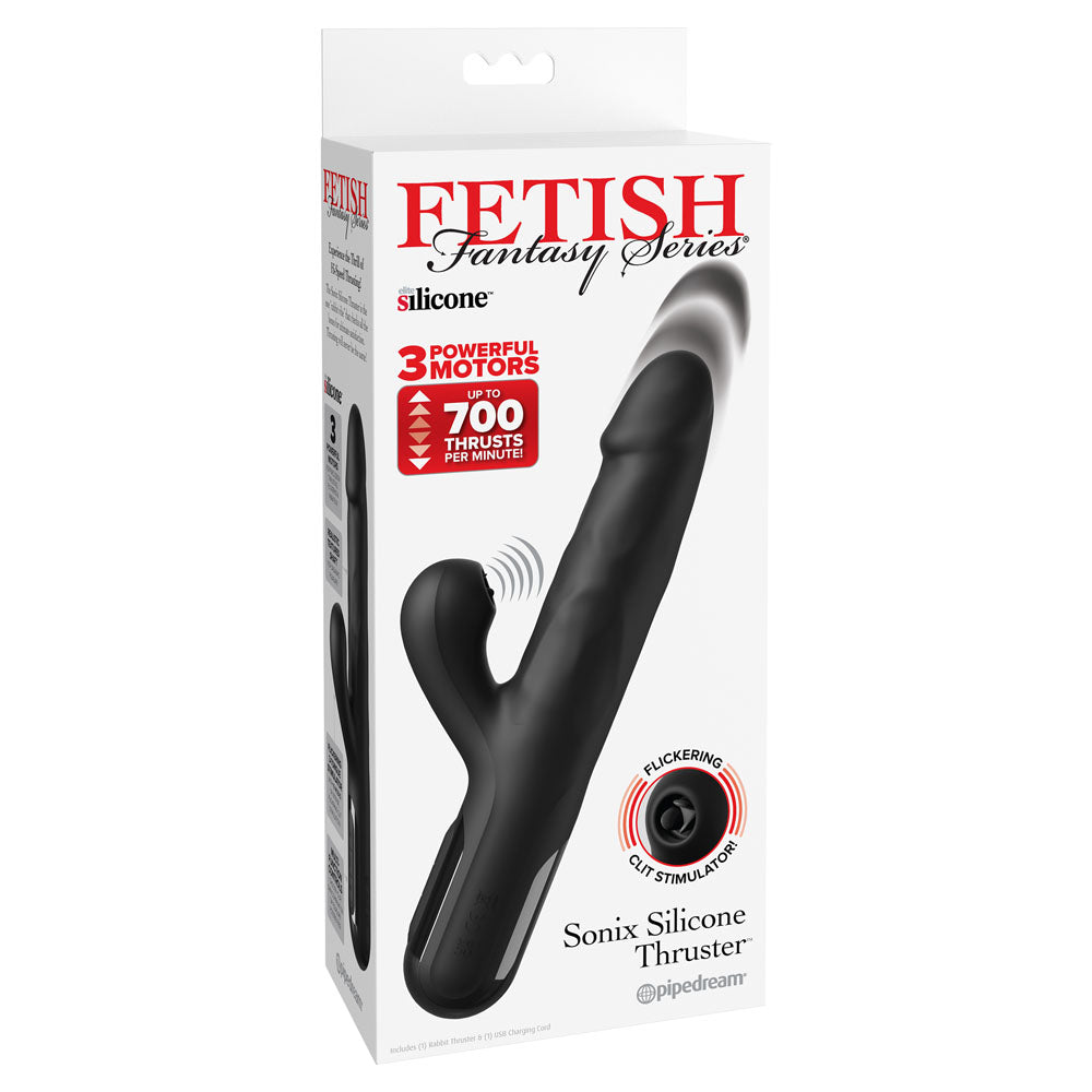 Ffs Sonix Silicone Thruster 22 Cm Usb Thrusting Vibrator with Flicking Clit Stimulator > Vibrators > Ladies > Rabbit