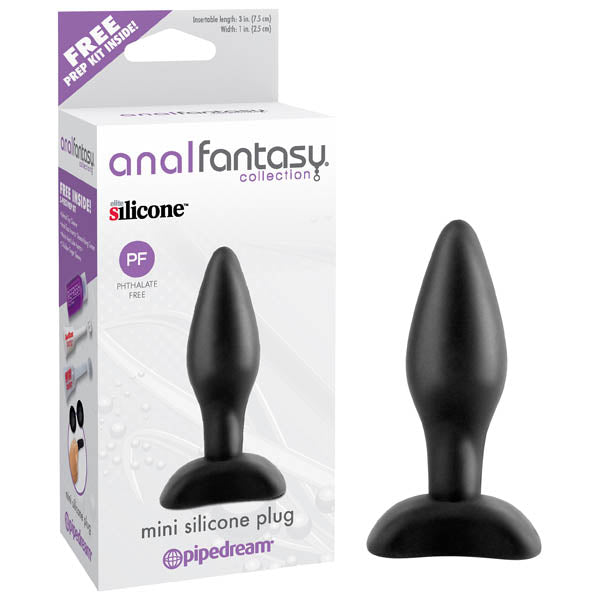 Anal Fantasy Collection Mini Silicone Plug - Black 7.5 cm (3'') Butt Plug Default Title Butt Plugs