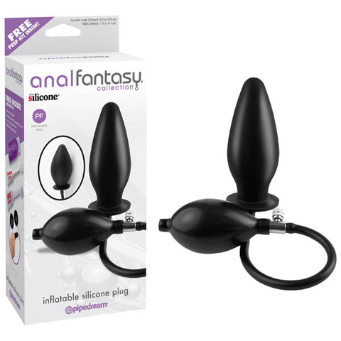 Anal Fantasy Collection Inflatable Silicone Plug (Black) – Inflatable Silicone Butt Plug > Anal Range > Tunnel and Stretchers