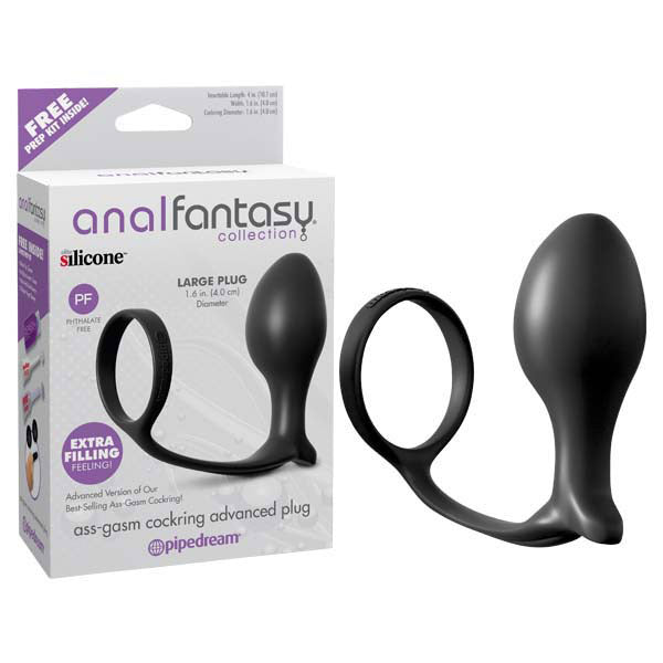 Anal Fantasy Collection Ass-Gasm Cock Ring Advanced Plug -  Cock Ring with Anal Plug