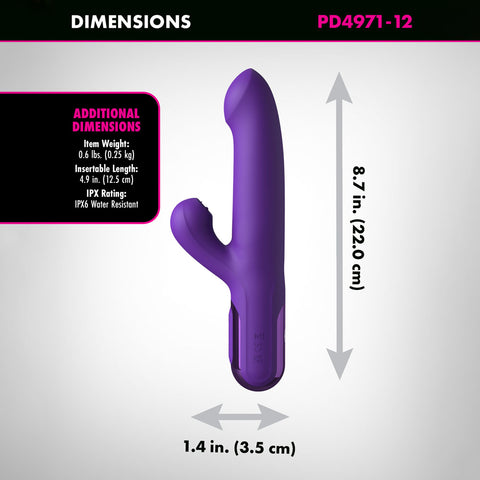 Fantasy For Her Super SoniX Thruster 8.7 Inch USB Rechargeable Rabbit Finger Stimulator