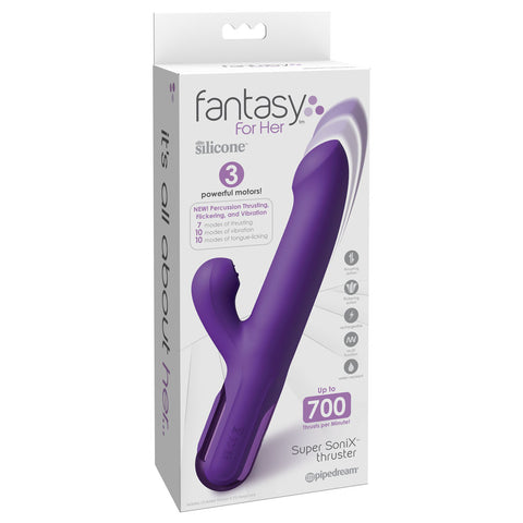 Fantasy For Her Super SoniX Thruster 8.7 Inch USB Rechargeable Rabbit Finger Stimulator