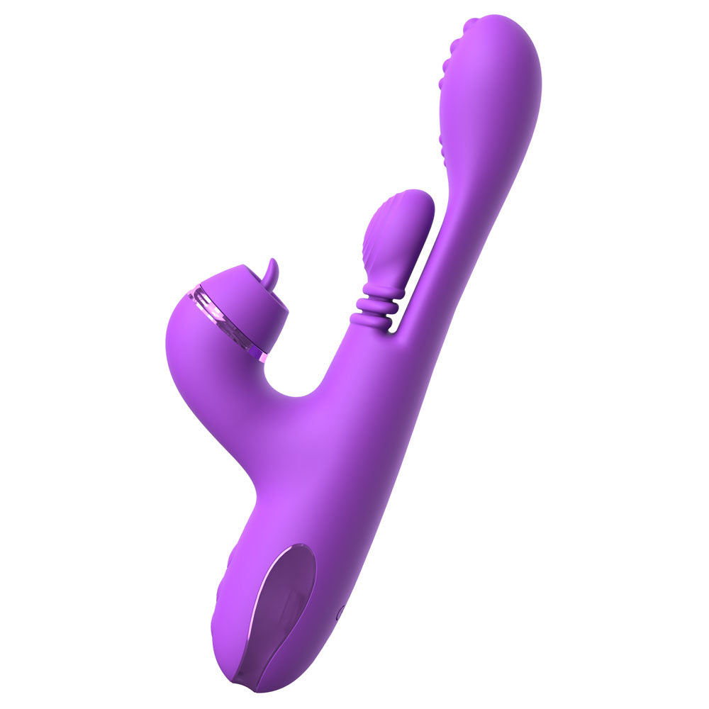 Fantasy For Her IntiMotion Pulse Pro 24 cm USB Rechargeable Swirling and Flicking Rabbit Vibrator VIBRATORS-RABBIT