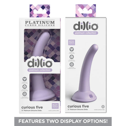 Dillio Platinum Curious Five Purple 5 Inch Dong Adult Sex Toy Dongs Neutral