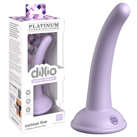 Dillio Platinum Curious Five Purple 5 Inch Dong Adult Sex Toy Purple Dongs Neutral