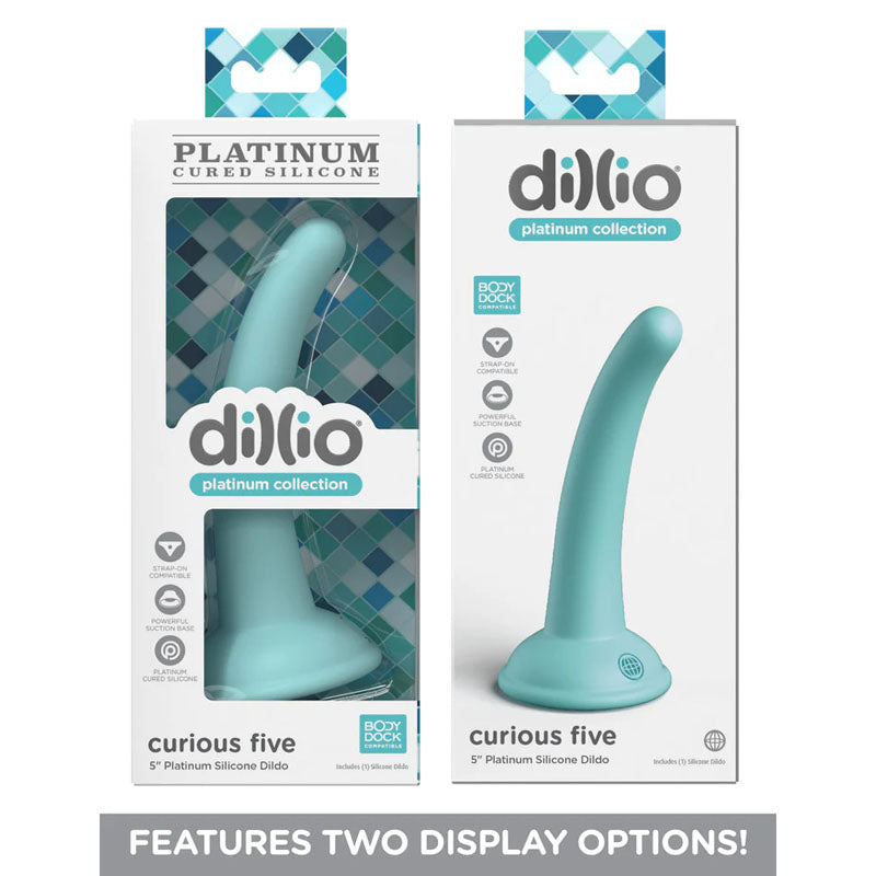 Dillio Platinum Curious Five - Teal 12.7 cm (5'') Dong