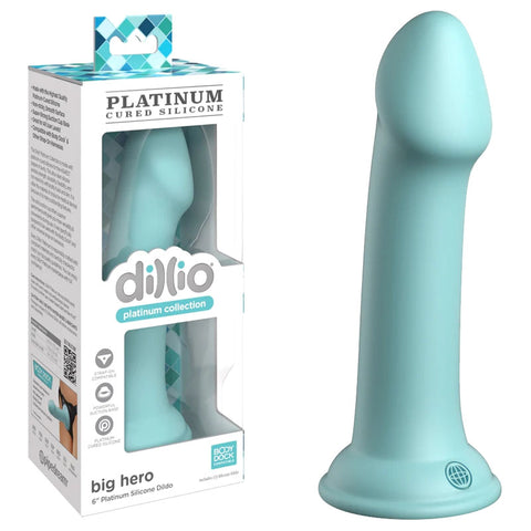 Dillio Platinum Big Hero - Teal - Teal 15.2 cm (6'') Dong Teal Dongs Neutral
