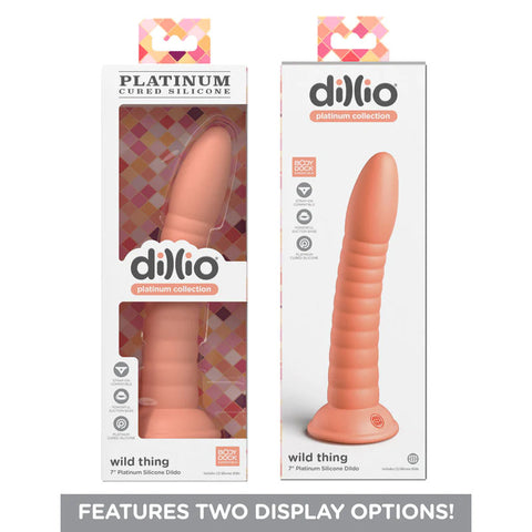 Dillio Platinum Wild Thing Peach 17.8 Centimeter Dong Adult Toy Dongs Neutral