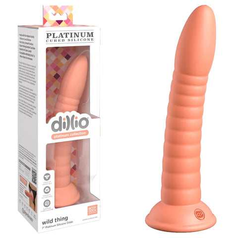 Dillio Platinum Wild Thing Peach 17.8 Centimeter Dong Adult Toy Orange Dongs Neutral