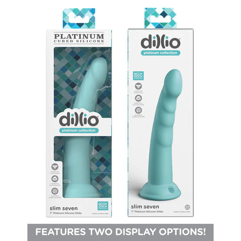 Dillio Platinum Slim Seven Teal 17.8 Centimeter Dong Dongs Neutral