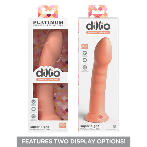 Dillio Platinum Super Eight Peach 20.3 Centimeter Dong Adult Sex Toy Dongs Neutral
