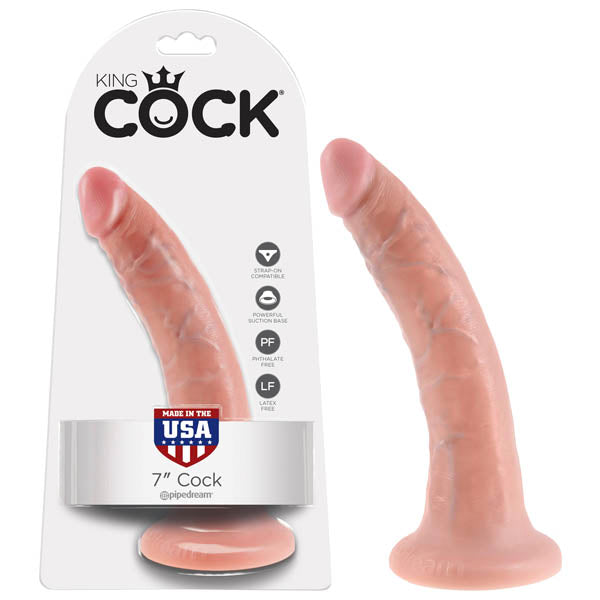 King Cock 7 Inch Realistic Silicone Dildo 17.8 cm > Dildos > Realistic Dildos