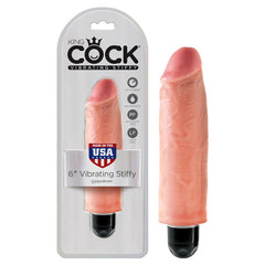 King Cock 6'' Vibrating Stiffy -  15.2 cm Vibrating Dong