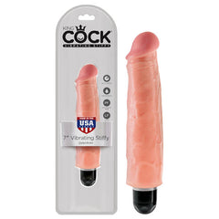 King Cock 7'' Vibrating Stiffy -  17.8 cm Vibrating Dong