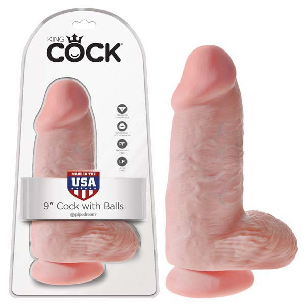 King Cock Chubby - 22.9 cm (9'') Dong Beige Dildos & Dongs