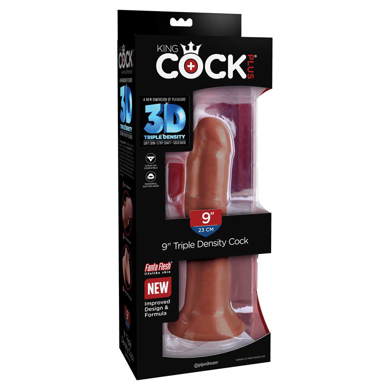 King Cock Plus 8'' Triple Density Cock  Brown-  20.3 cm Dong