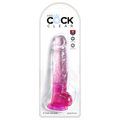 King Cock Clear 8'' Cock with Balls -