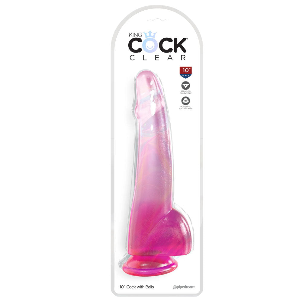 King Cock Clear 10'' Cock with Balls -