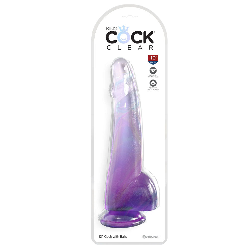 King Cock Clear 10'' Cock with Balls -