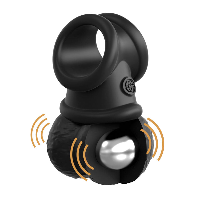 King Cock Elite The Crown Jewels (Silicone) – USB Rechargeable Vibrating Cock Ring Balls > Cock Ring > Vibrating