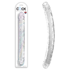 King Cock 18 Inch Double Dildo - Clear 45.7 cm Double Dong