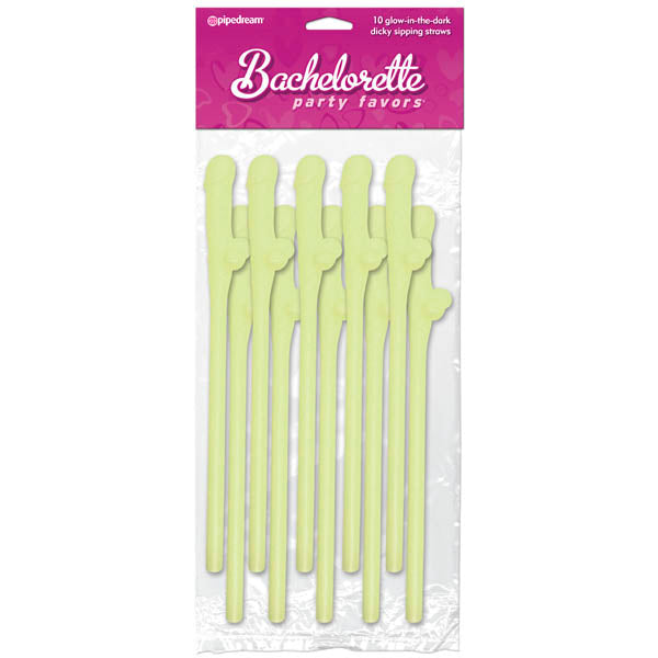 Dicky Sipping Straws Glow in the Dark Set of 10 Bachelorette Party Favors Secondary image
