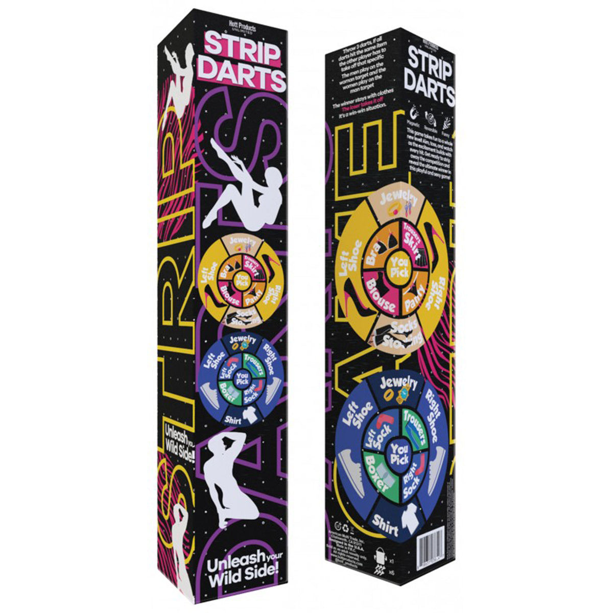 Strip Darts Game Reversible Magnetic Dartboard with Woman and Man Designs – Adult Party Game > Novelties > Games