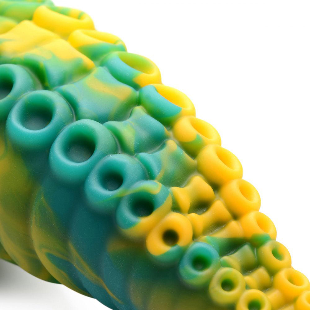 Creature Cocks Monstropus Tentacled 8.5 Inch Silicone Dildo (Marbled Green Yellow Blue) – Suction Cup Dildo > Dildos > Fantasy