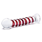 Glas 10 Inch Mr Swirly Red Spiral Handblown Glass Dildo > Glass > Dildos