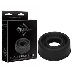 PUMPED Silicone Pump Sleeve - Large Penis Pump Sleeve Black PUMPS