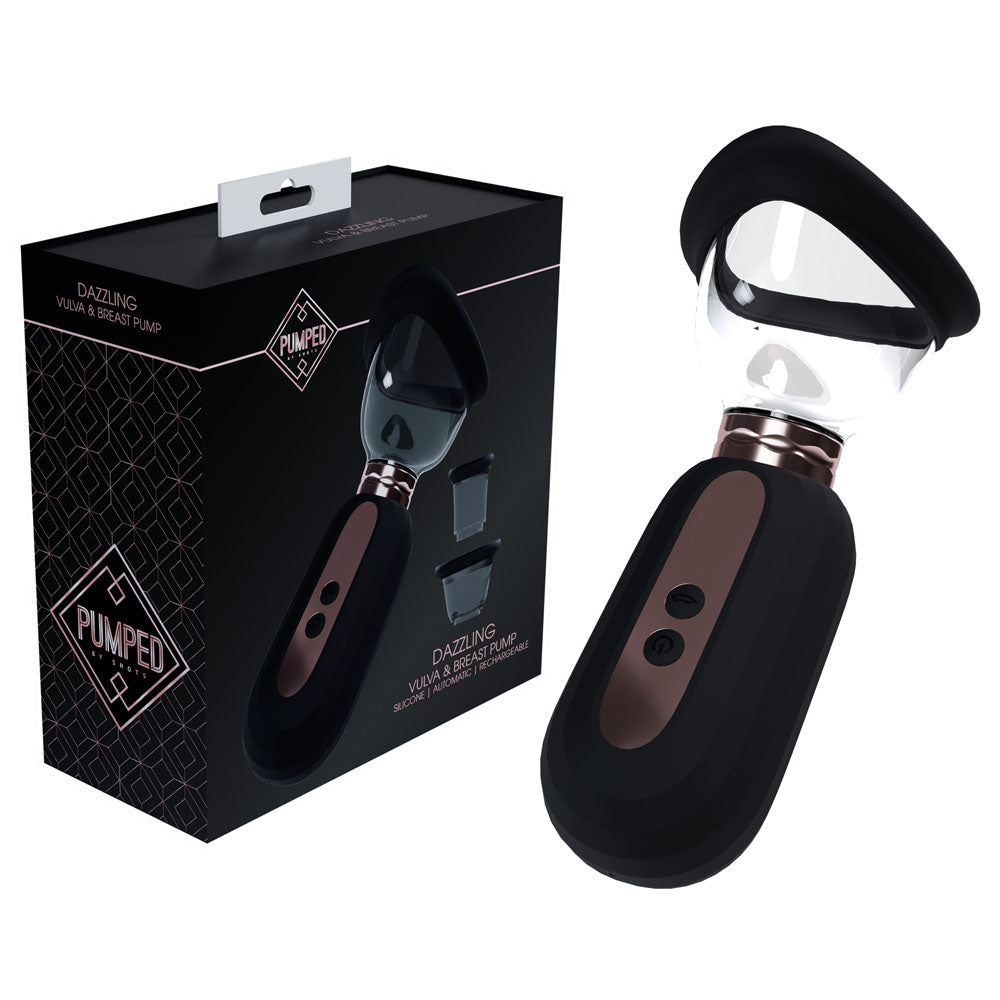 Shots Aroused Dazzling Auto Ladies Pump – USB Rechargeable Breast and Vulva Pump Black > Pumps > Female Pumps Main image