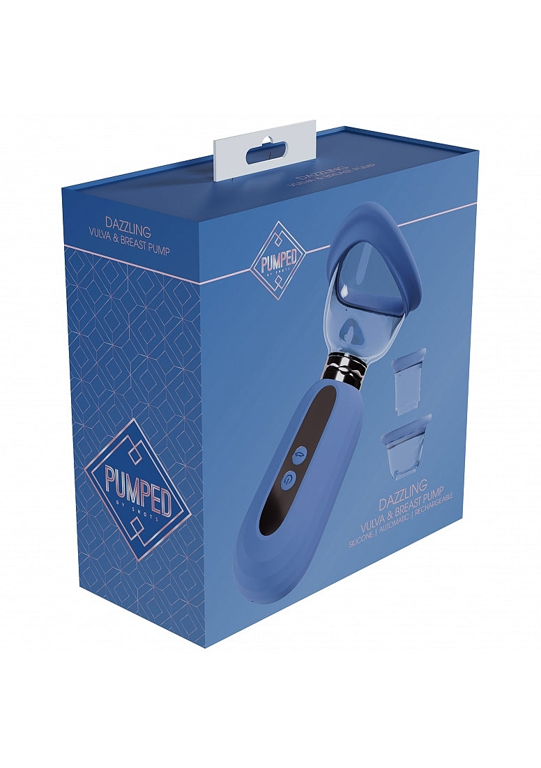 Pumped Delightful Automatic 5 Speed Silicone Vulva and Breast Pump Blue Secondary image