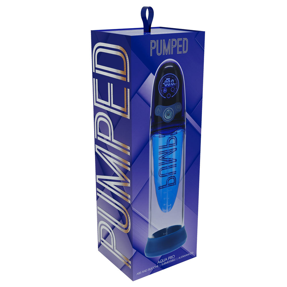 Pumped Aqua Pro Auto Penis Pump - Blue