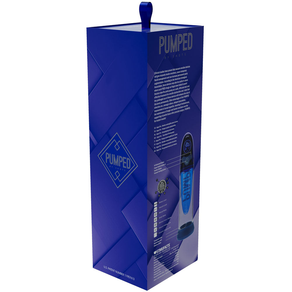 Pumped Aqua Pro Auto Penis Pump - Blue