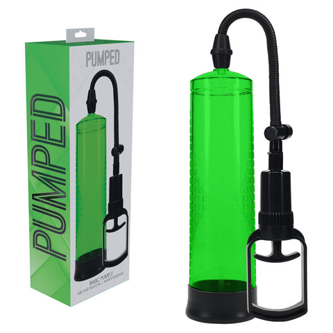 Pumped Basic Pump 2 Penis Pump for Enhanced Erections and Temporary Enlargement Green PUMPS