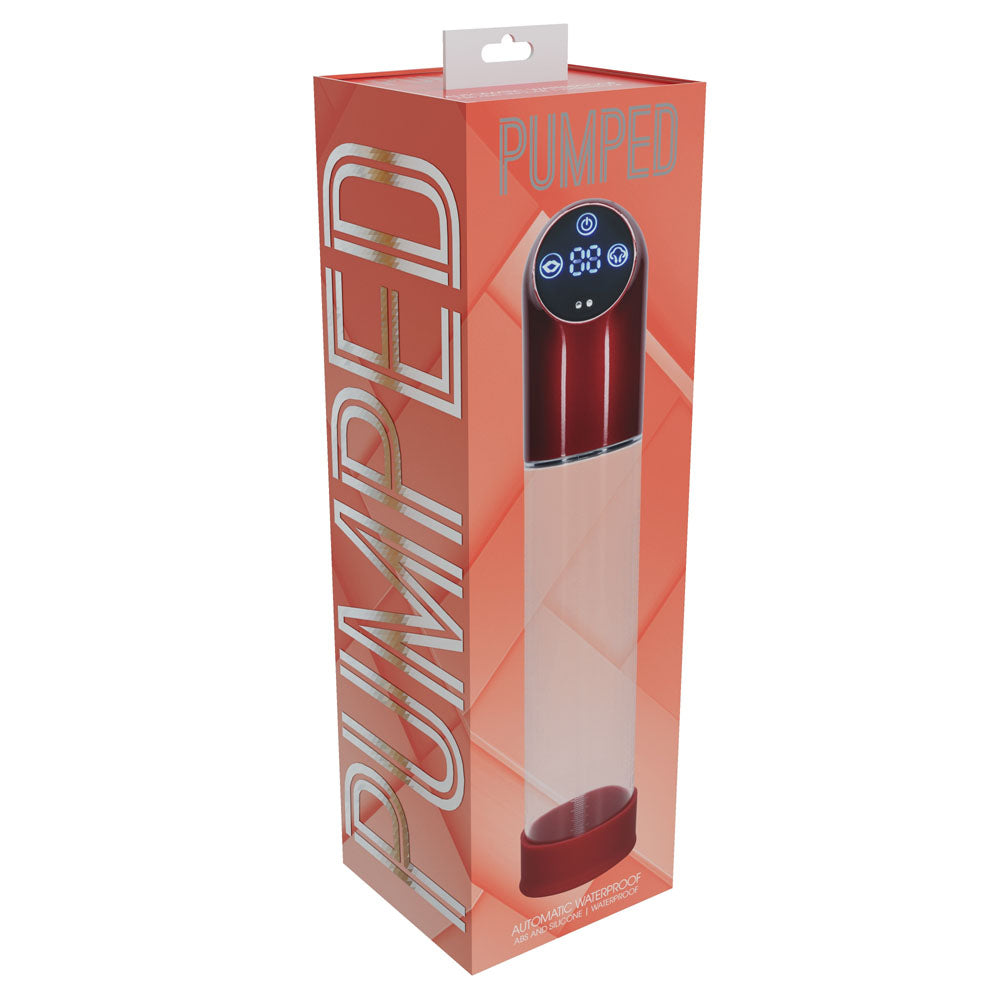 Pumped Automatic Waterproof Penis Pump USB Rechargeable Metal Clear Design PUMPS Male Electric