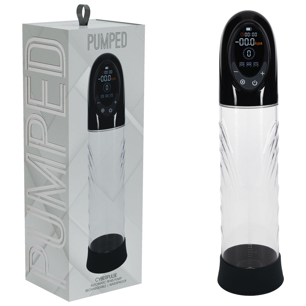 Pumped Cyberpulse Automatic Penis Pump Clear - 21cm insertable Black > Pumps > Penis Pumps Electric