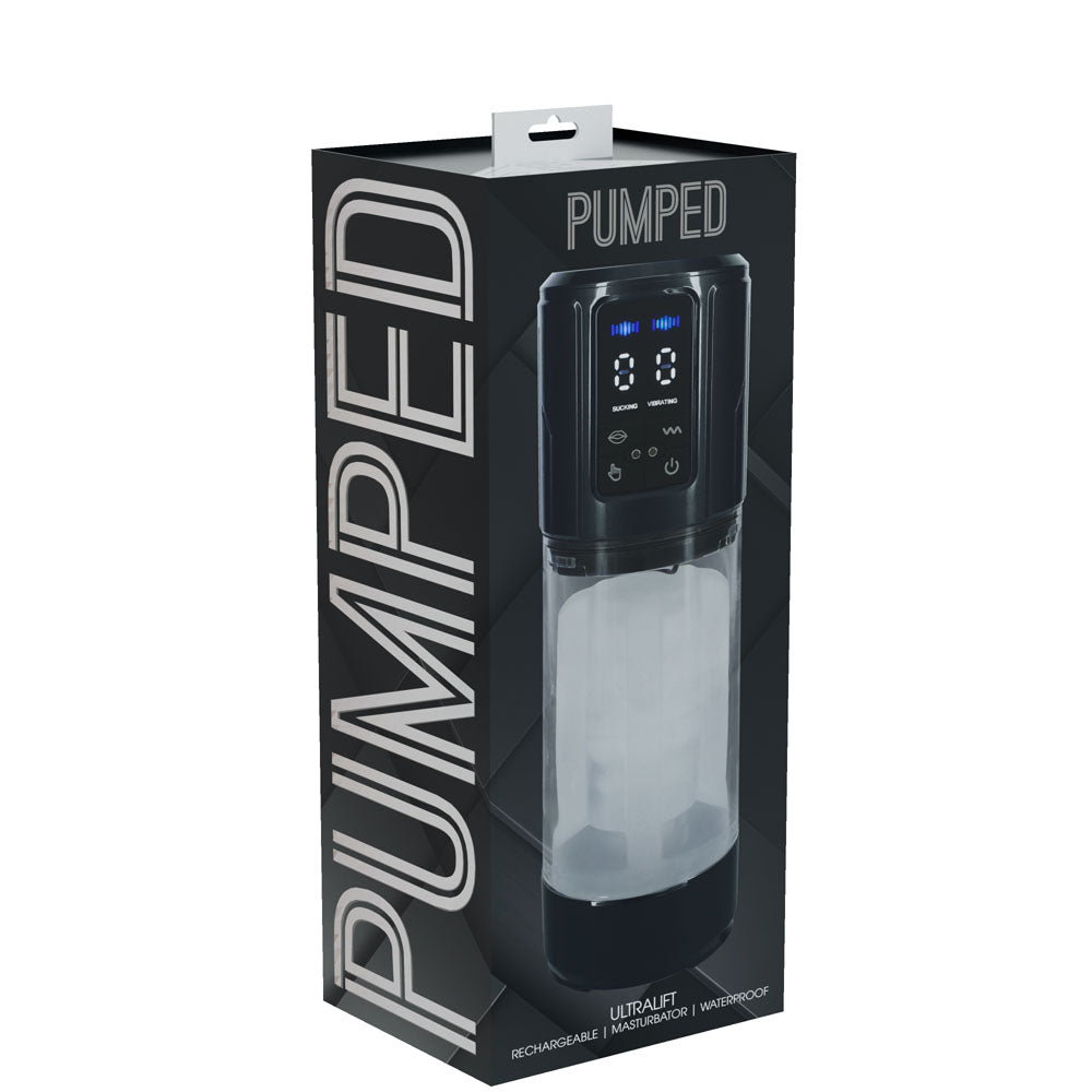Pumped Ultralift Automatic Masturbator Gunmetal Grey Clear Intimacy Product > Sex Toys For Men > Masturbators > Vibrating