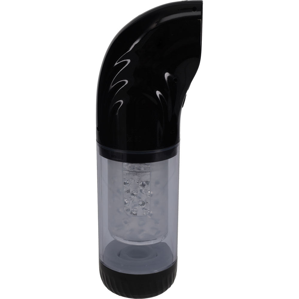 Pumped Strokemate Clear USB Rechargeable Sucking Rotating Thrusting Auto Masturbator PUMPS Male Electric