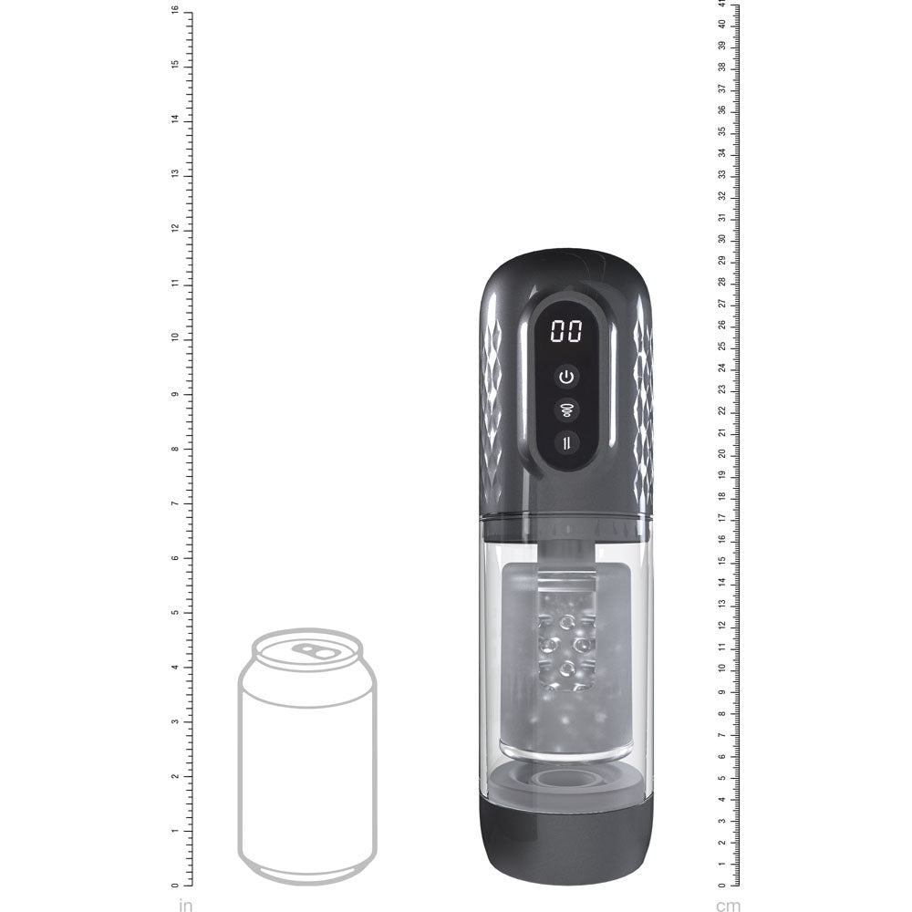 PUMPED Vortex - Gunmetal - Sucking Rotating and Thrusting Auto Masturbator > Sex Toys For Men > Masturbators > Vibrating