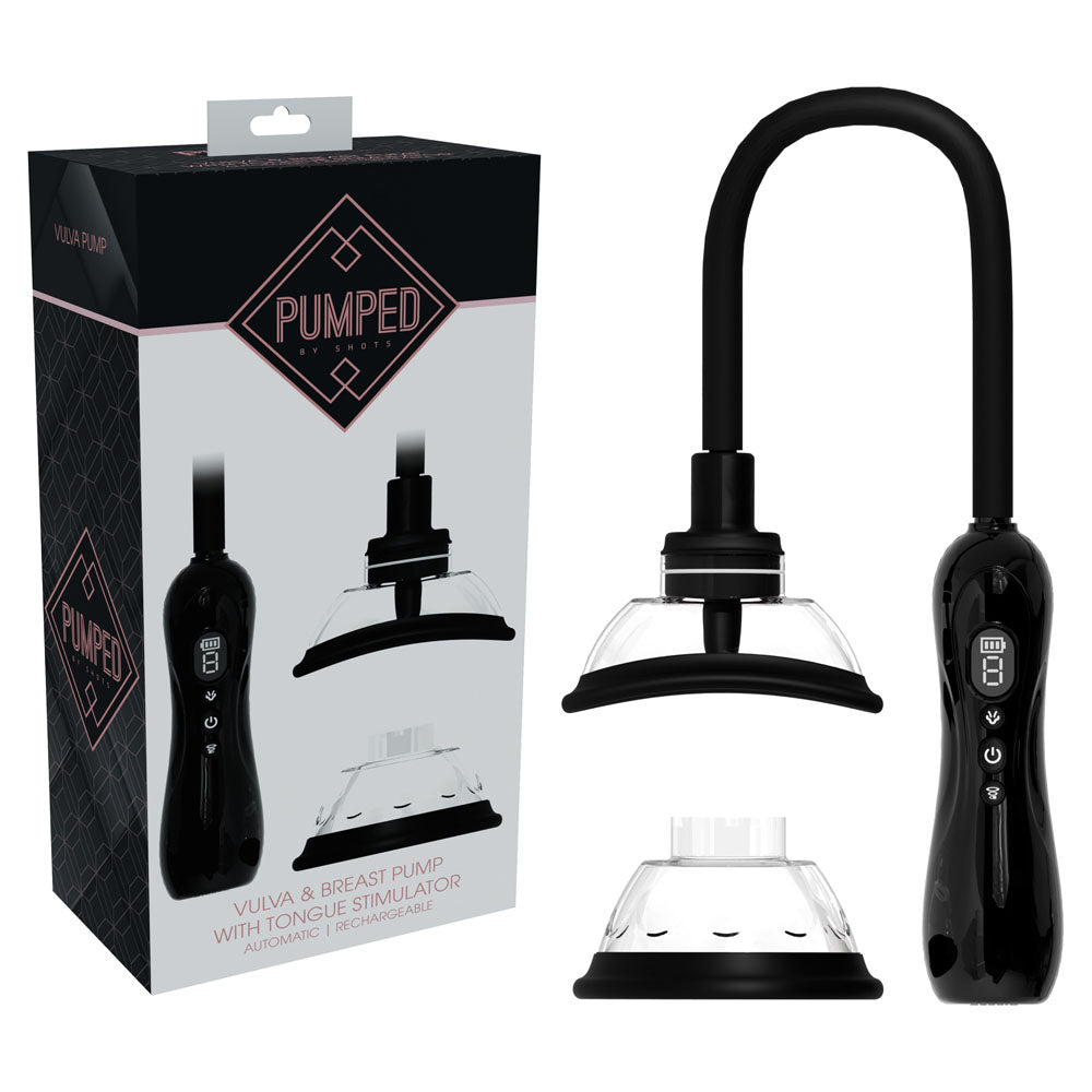 Pumped Vulva and Breast Pump - Rechargeable Dual Suction Pump Set Black > Pumps > Female Pumps