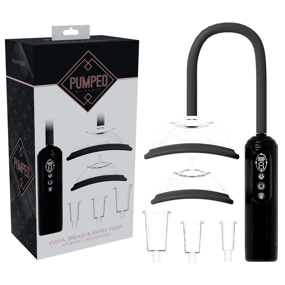 Pumped Vulva Breast Nipple Pump – Rechargeable USB Suction Set Black > Pumps > Female Pumps Main image