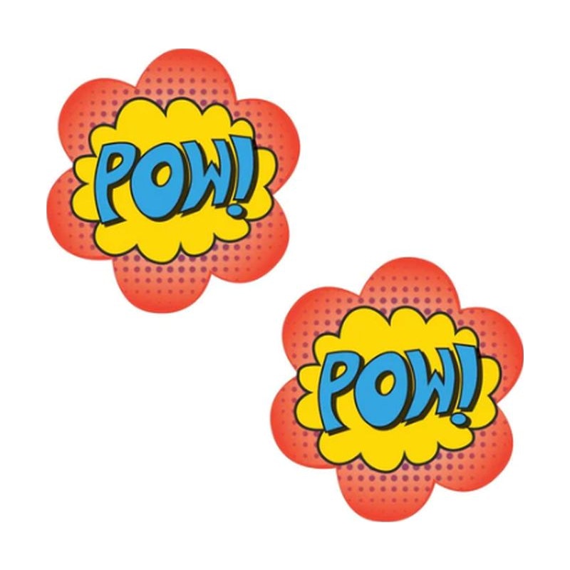 POW Pasties 2.5x2.5 Inches Comic Book-Inspired Nipztix Adhesive Pasties > Clothes > Pasties Main image