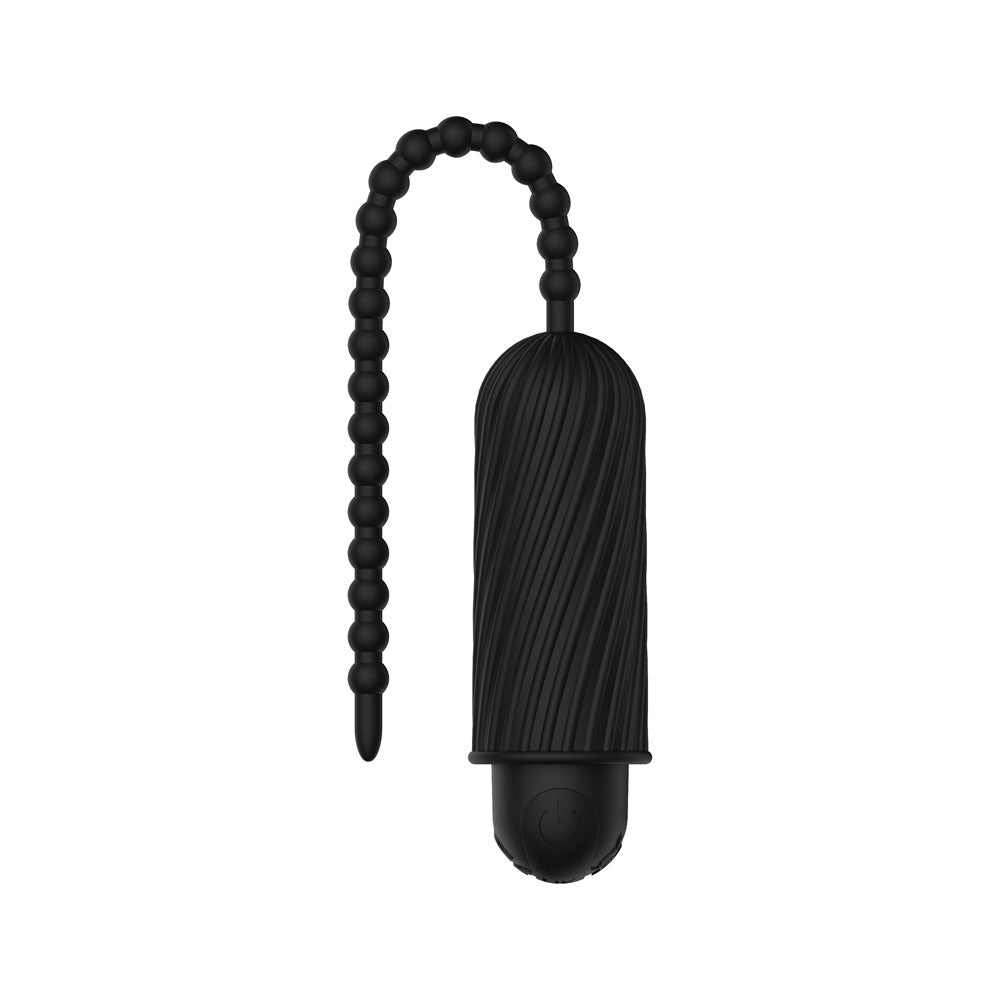 Passion Play Vibrating Silicone Sound – USB Rechargeable Urethral Sound Black > Sex Toys For Men > Sounding Rods Main image