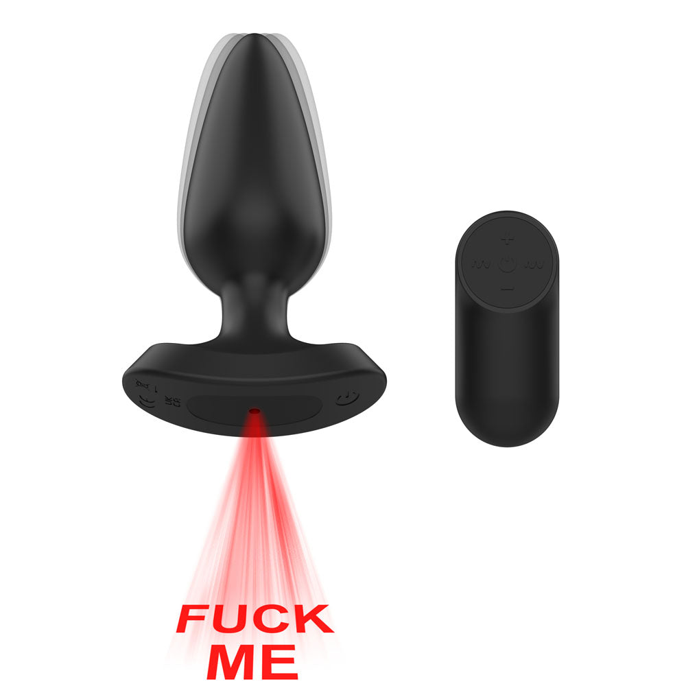 Passion Play Fuck Me – USB Rechargeable Remote-Controlled Vibrating Anal Plug Black > Anal Range > Vibrating Butt Plugs