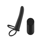 Passion Play Double Penetration Vibrator – USB Rechargeable Silicone Vibrating Cock Ring Black > Sex Toys For Men > Penis Sleeves