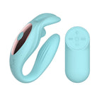 Passion Play Rabbit Couple Vibe – USB Rechargeable Wireless Remote Couples Vibrator Blue > Sex Toys For Ladies > Panty Vibes