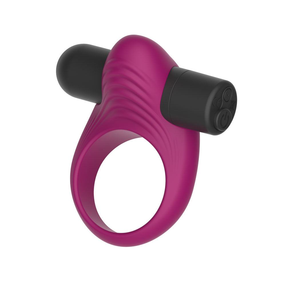 Passion Play Silicone USB Rechargeable Vibrating Cockring Purple > Cock Ring > Vibrating